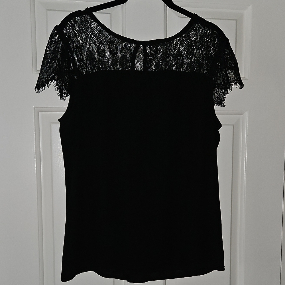 Chic Black Lace Women's Blouse